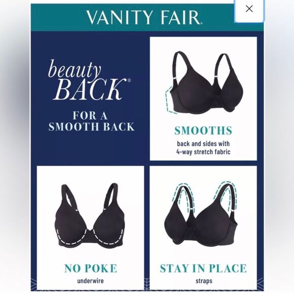 Two Vanity Fair Bras Size 42D. Handle of two Bras. - Picture 10 of 12